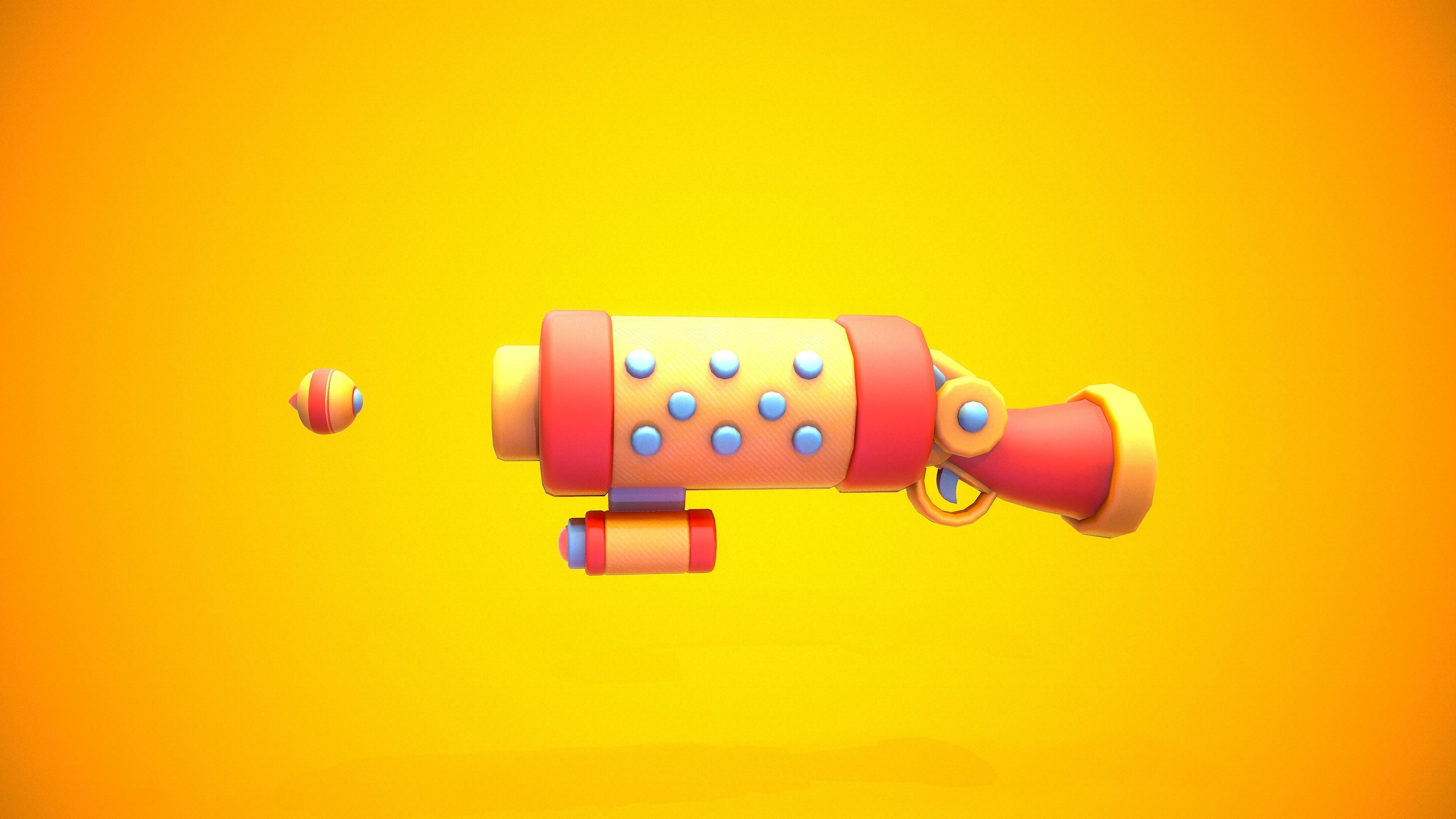 Stylized Shotgun Low-poly 3D model_4