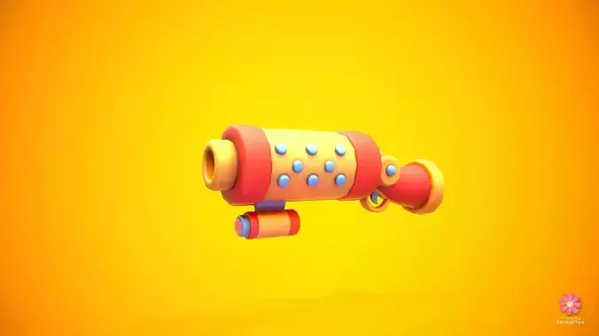 Stylized Shotgun Low-poly 3D model