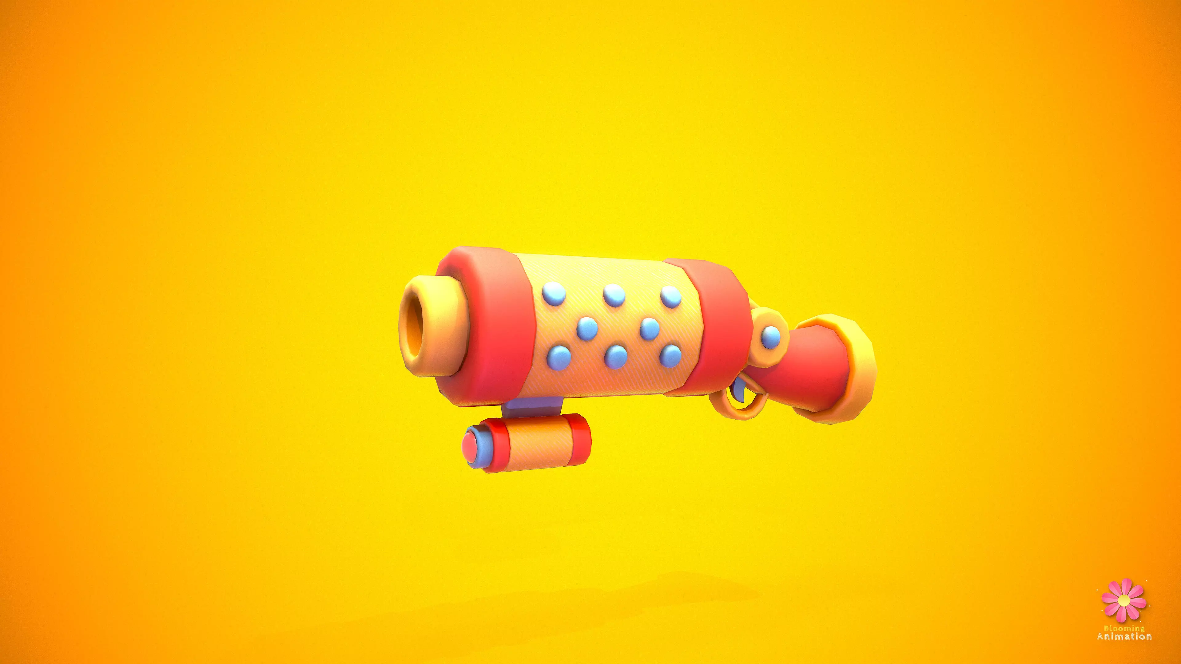 Stylized Shotgun Low-poly 3D model_0