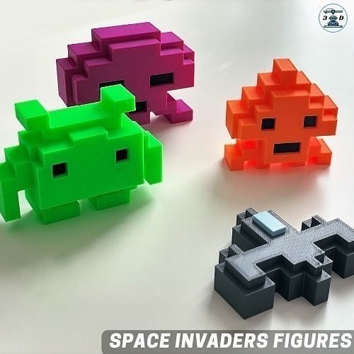 SPACE INVADERS SET 3D print model