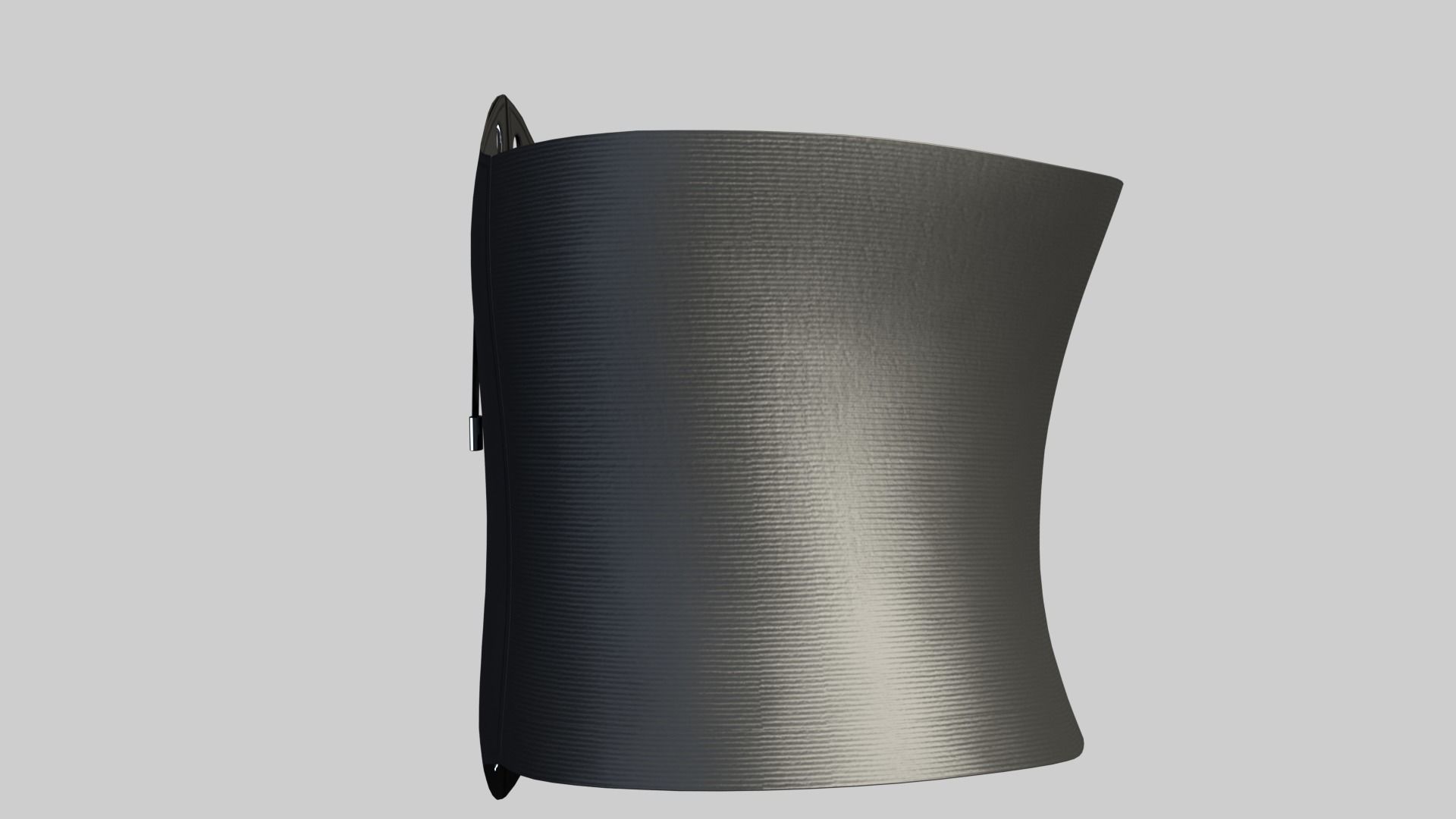 Corset silver 3D model_2