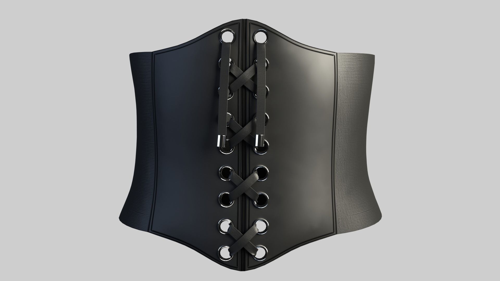 Corset silver 3D model_1