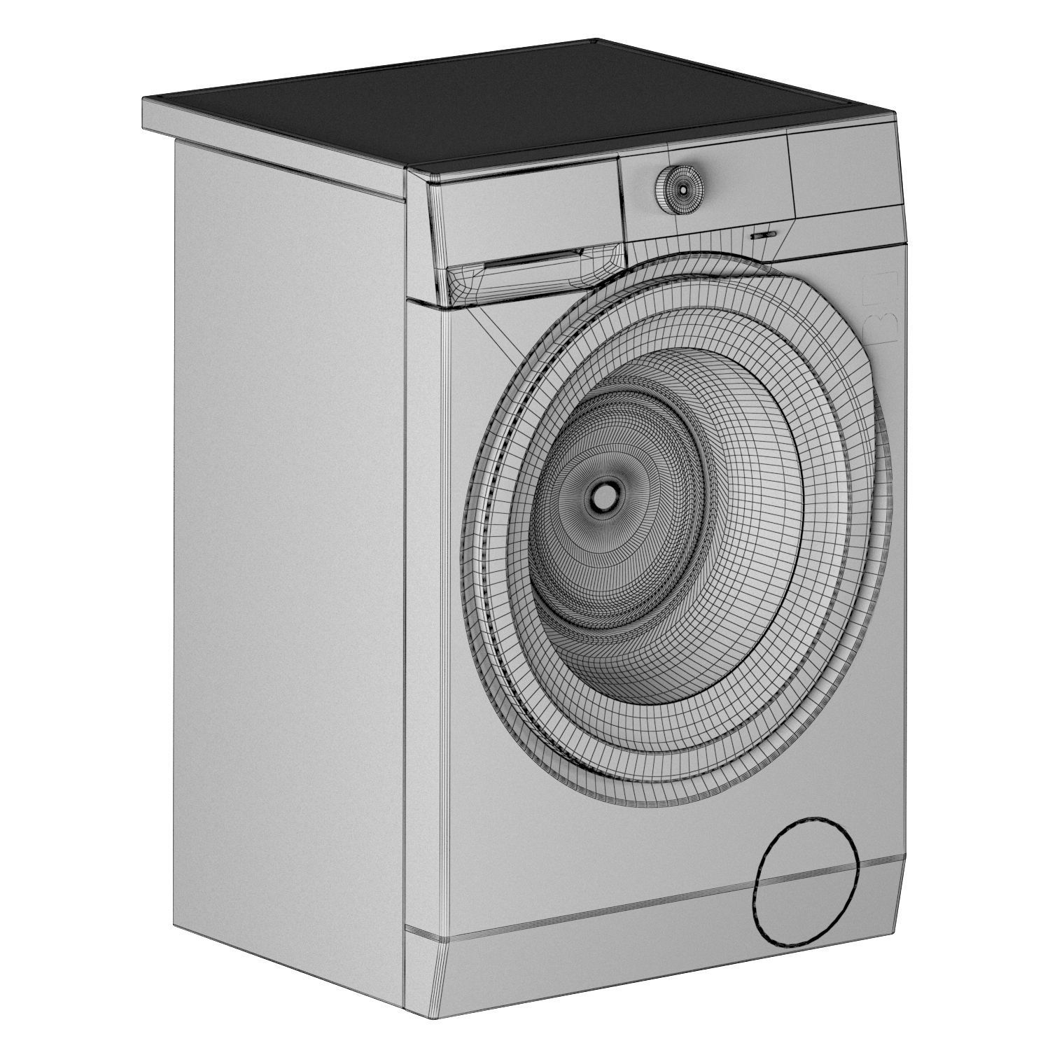 Electrolux EW7WR447W Low-poly 3D model_3