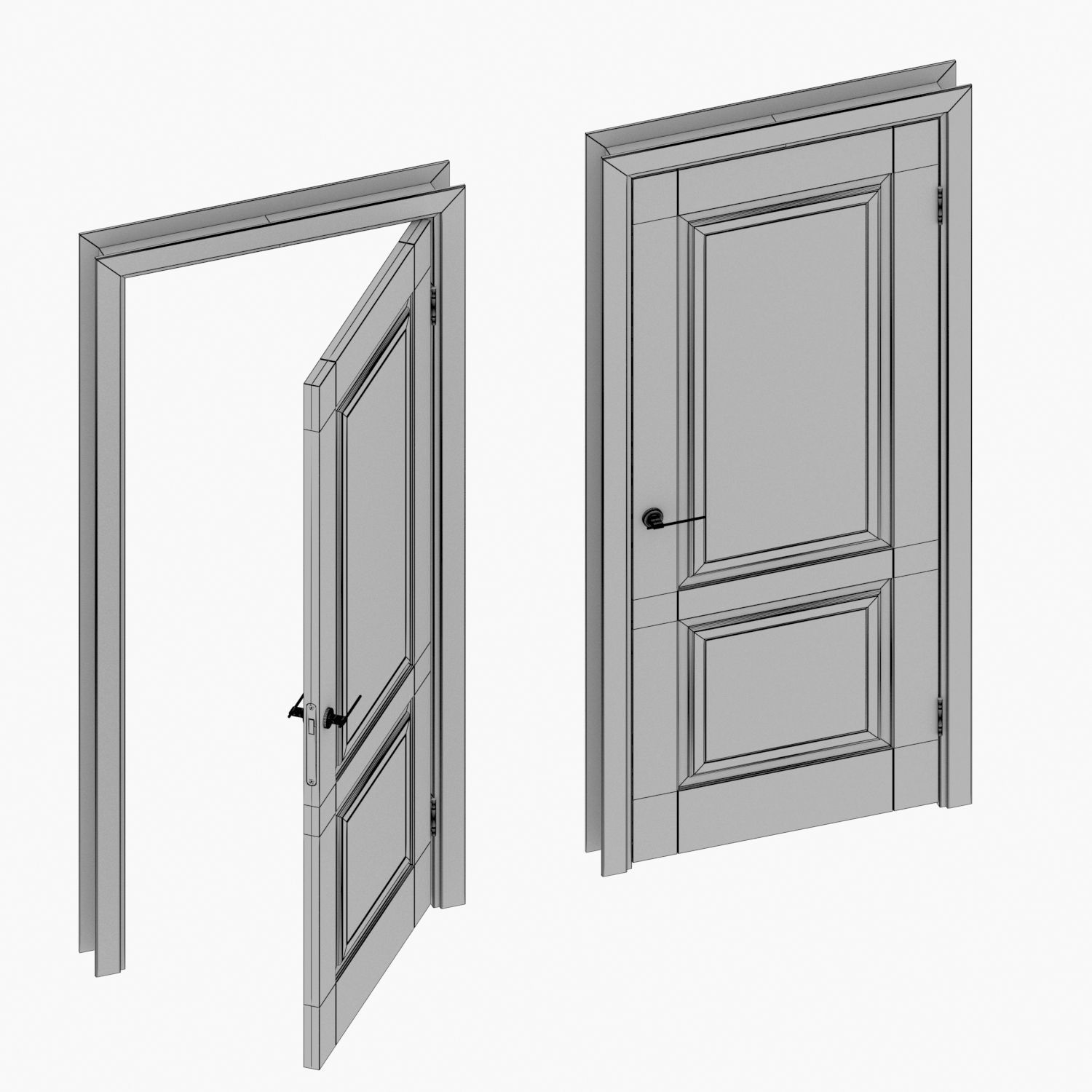 door Diva 1 Producer Bafa Low-poly 3D model_5