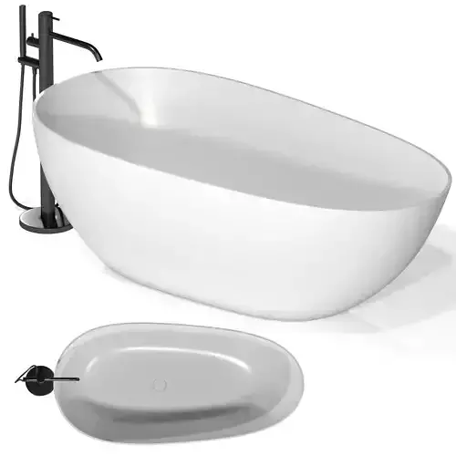 Acrylic bathtub Abber AB9211 170x80 freestanding