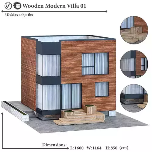 Wooden Modern Villa 01