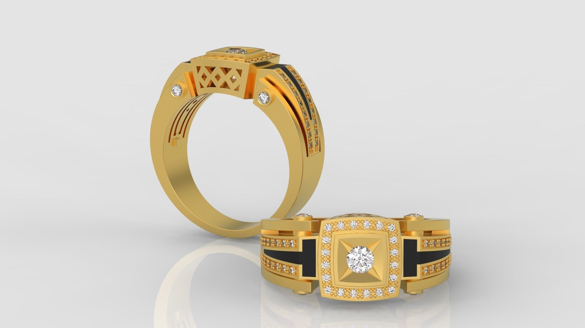 Mens ring 3d print model A29 3D print model_5