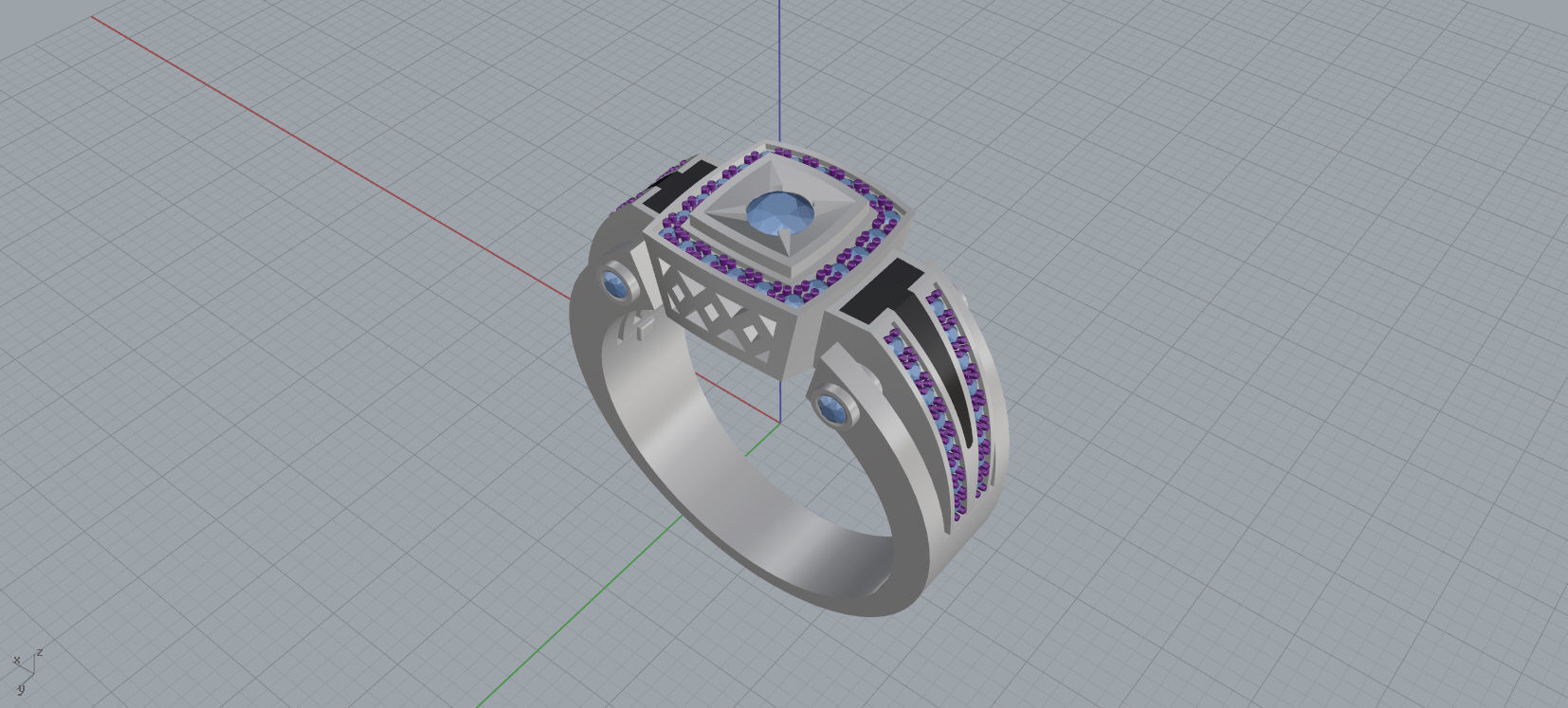 Mens ring 3d print model A29 3D print model_12