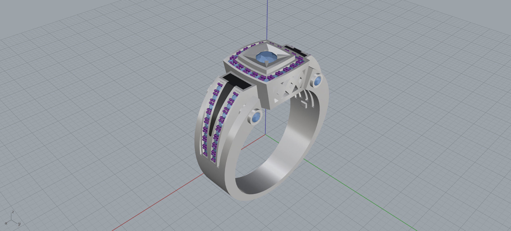 Mens ring 3d print model A29 3D print model_13