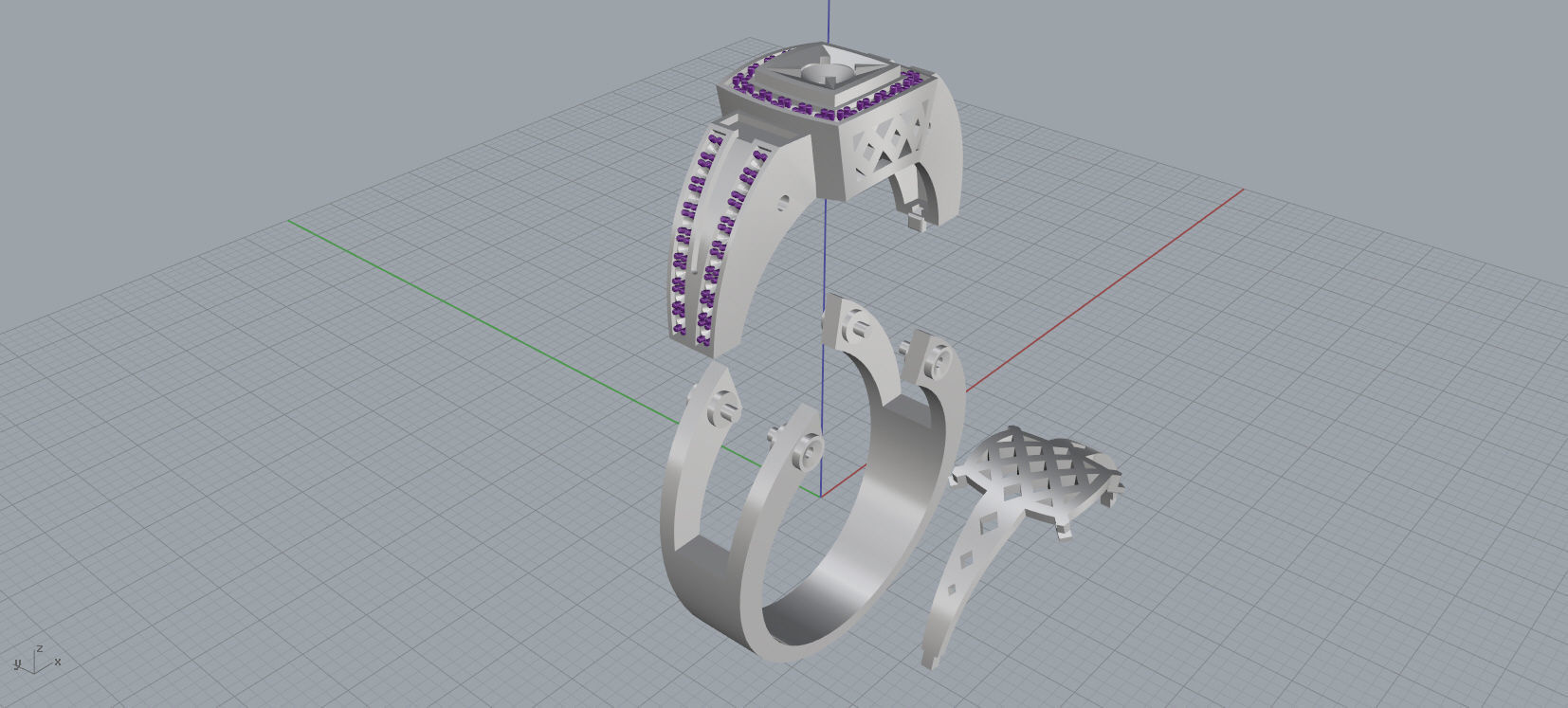 Mens ring 3d print model A29 3D print model_15