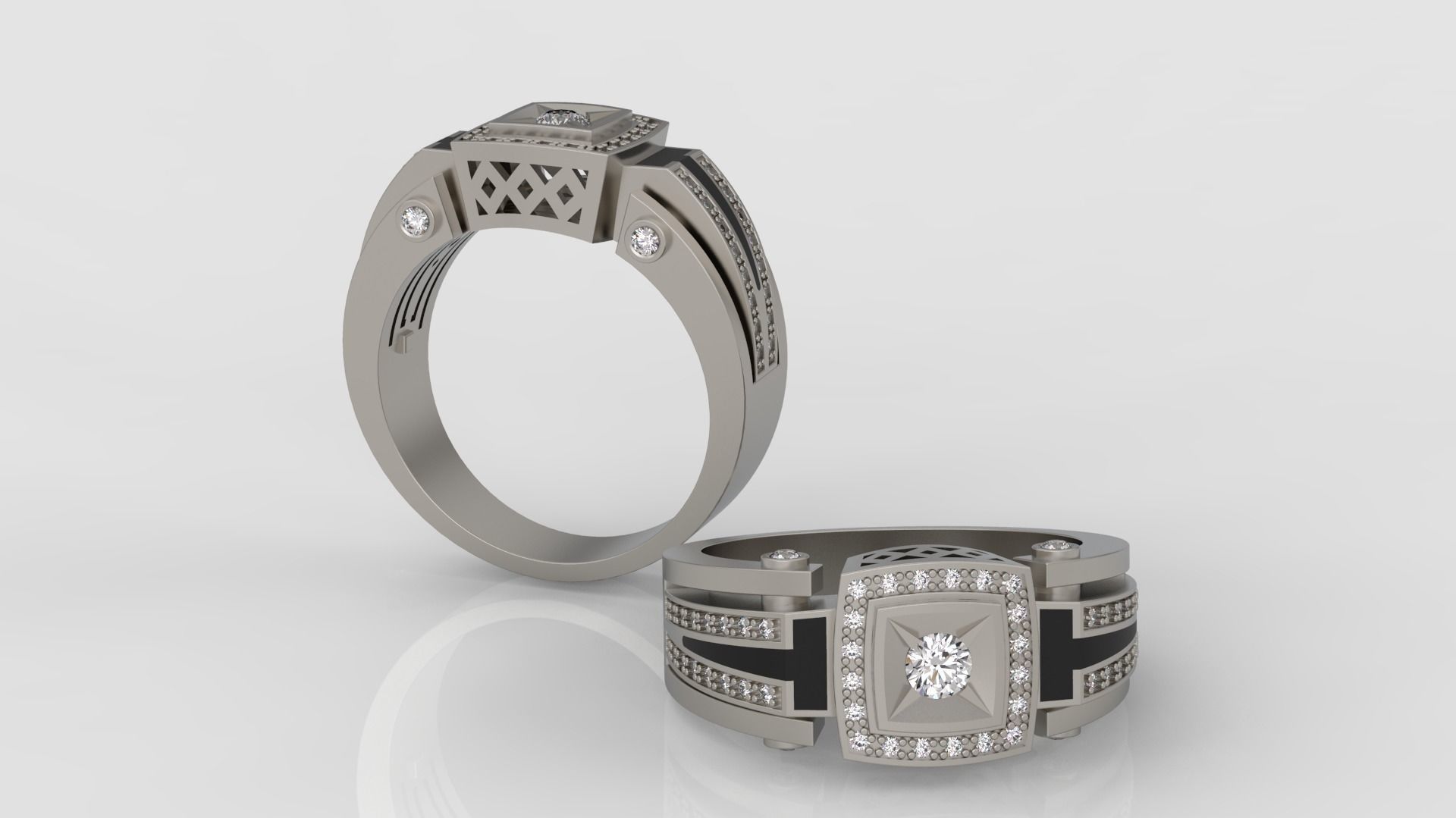 Mens ring 3d print model A29 3D print model_4