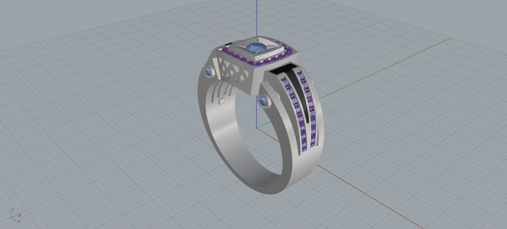 Mens ring 3d print model A29 3D print model_14