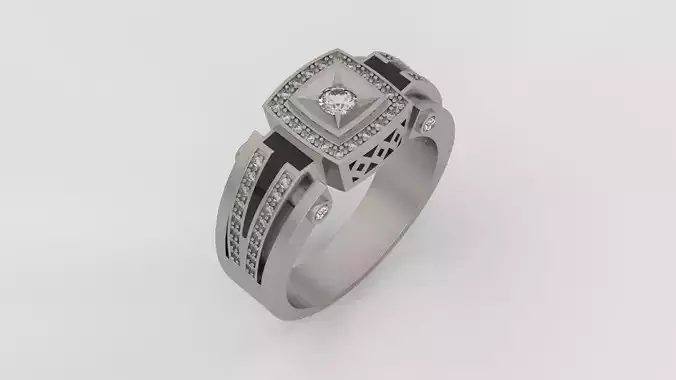 Mens ring 3d print model A29 3D print model