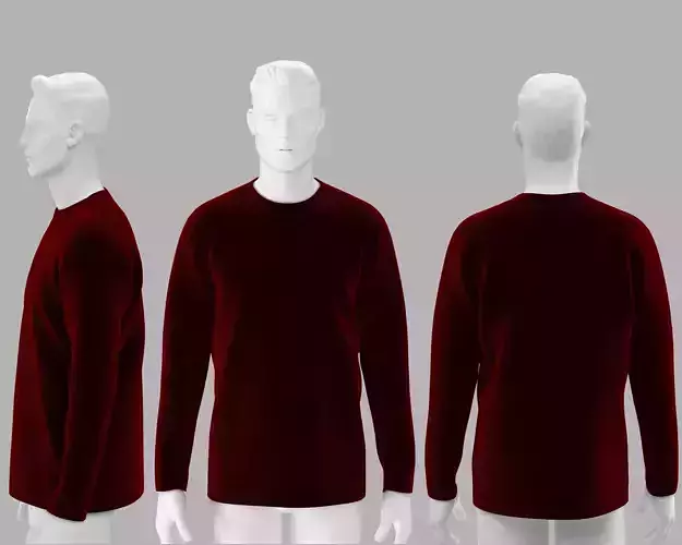 Velvet Crew-Neck Sweater