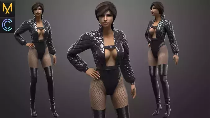 New Outfit Female OBJ mtl FBX ZPRJ