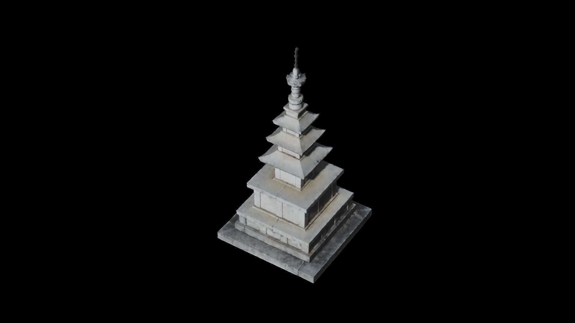 Pagoda of Heungdeoksa Temple Site 3D model_3