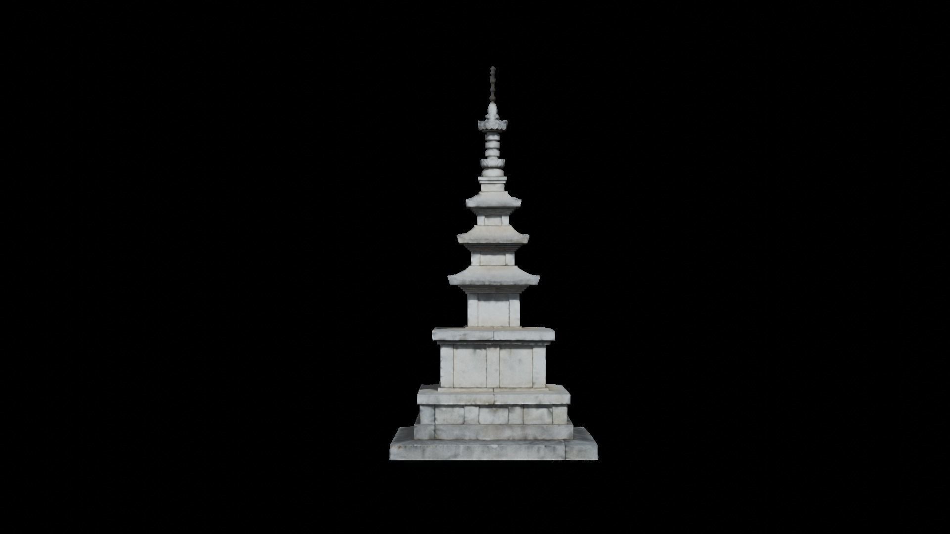 Pagoda of Heungdeoksa Temple Site 3D model_2