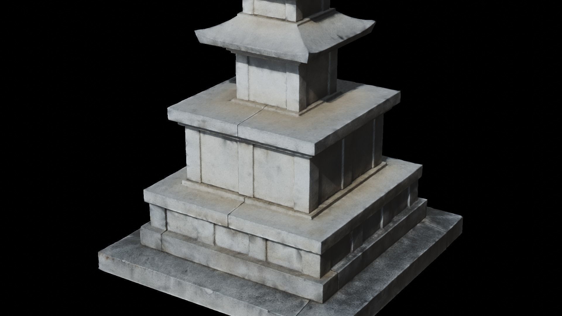 Pagoda of Heungdeoksa Temple Site 3D model_4
