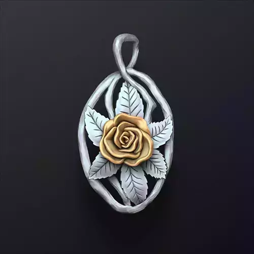 Rose Pendant 3D print model