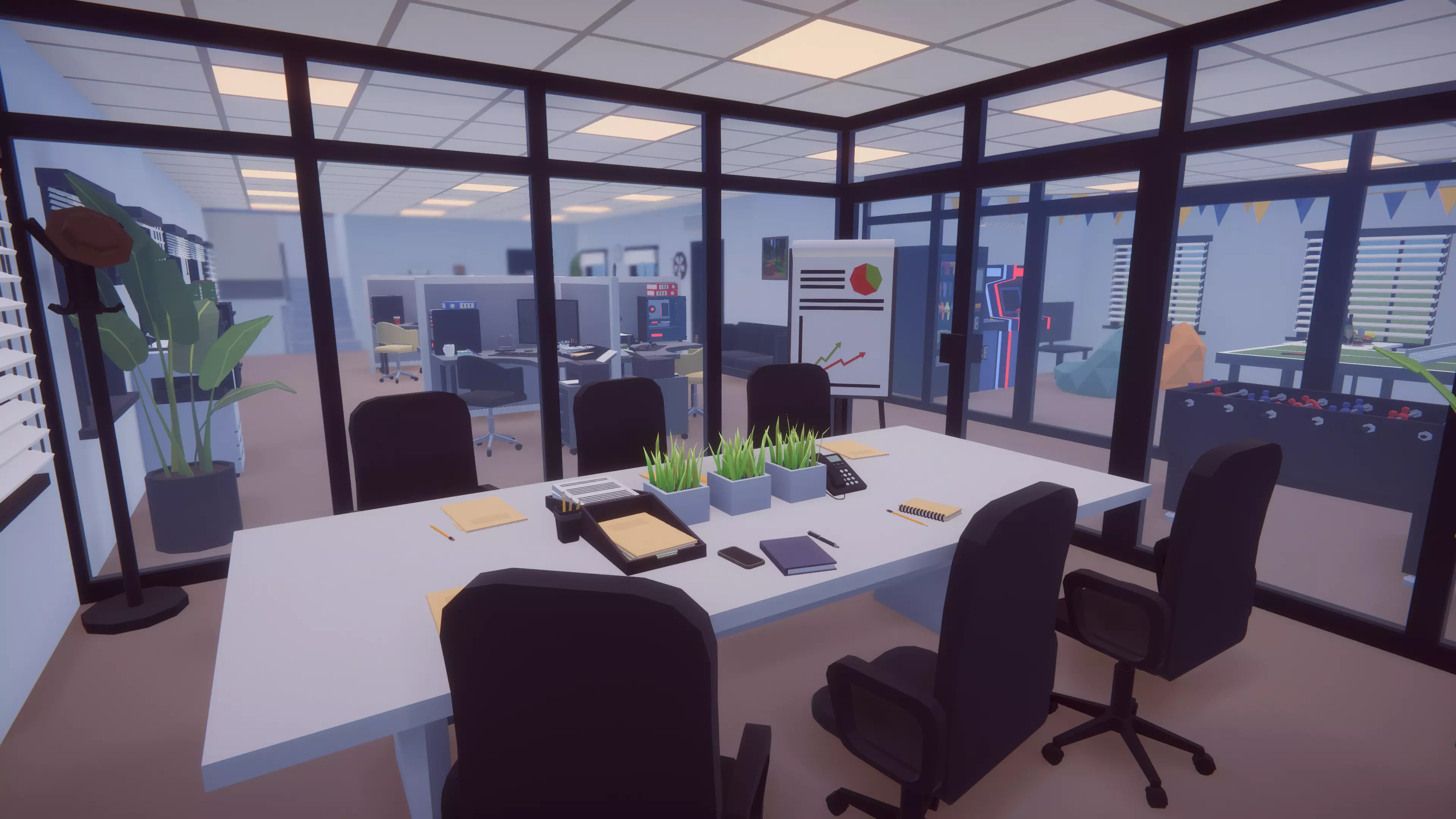Low Poly Office Interiors Low-poly 3D model