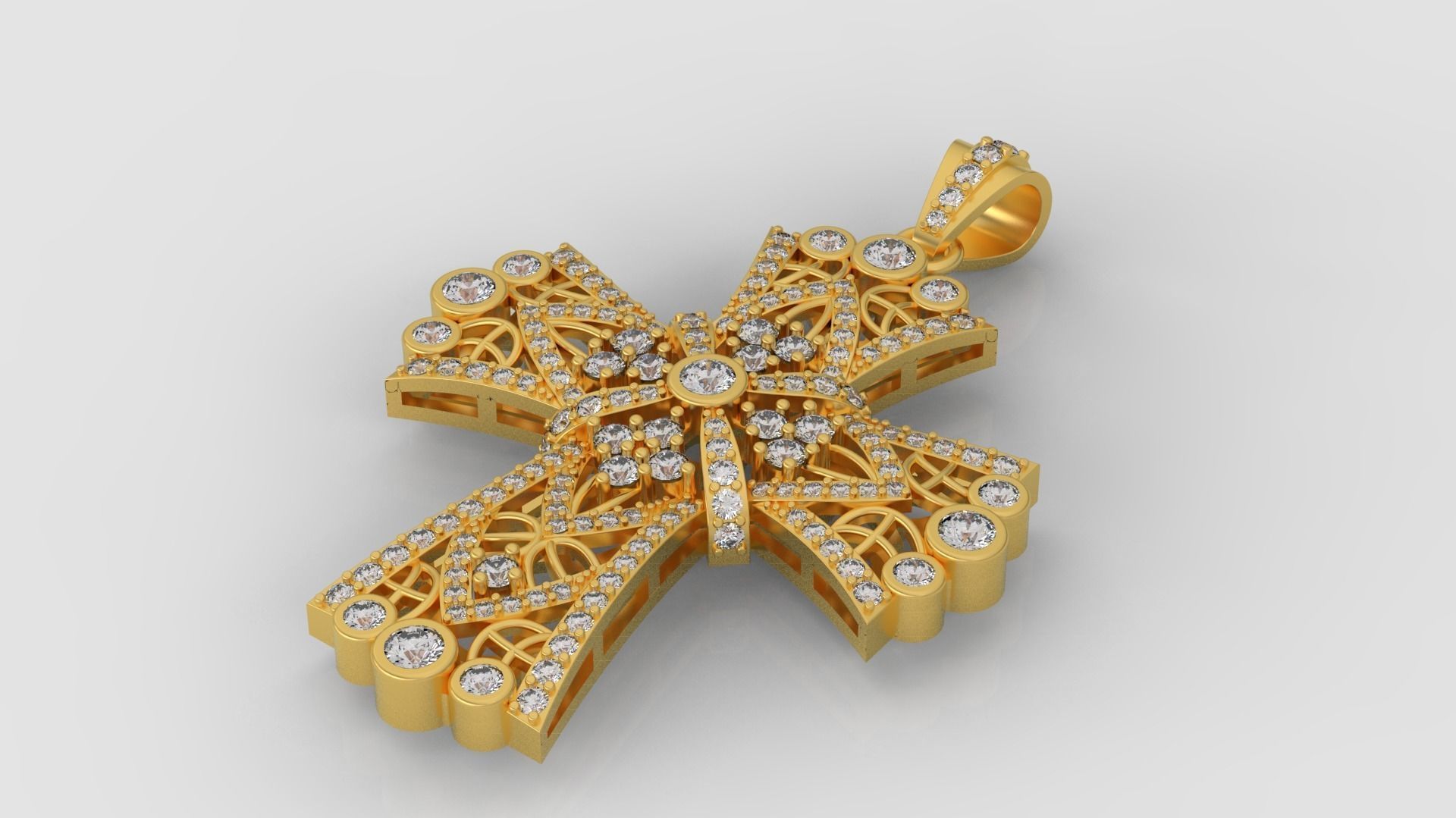 Diamond cross  3d print model A45 3D print model_2