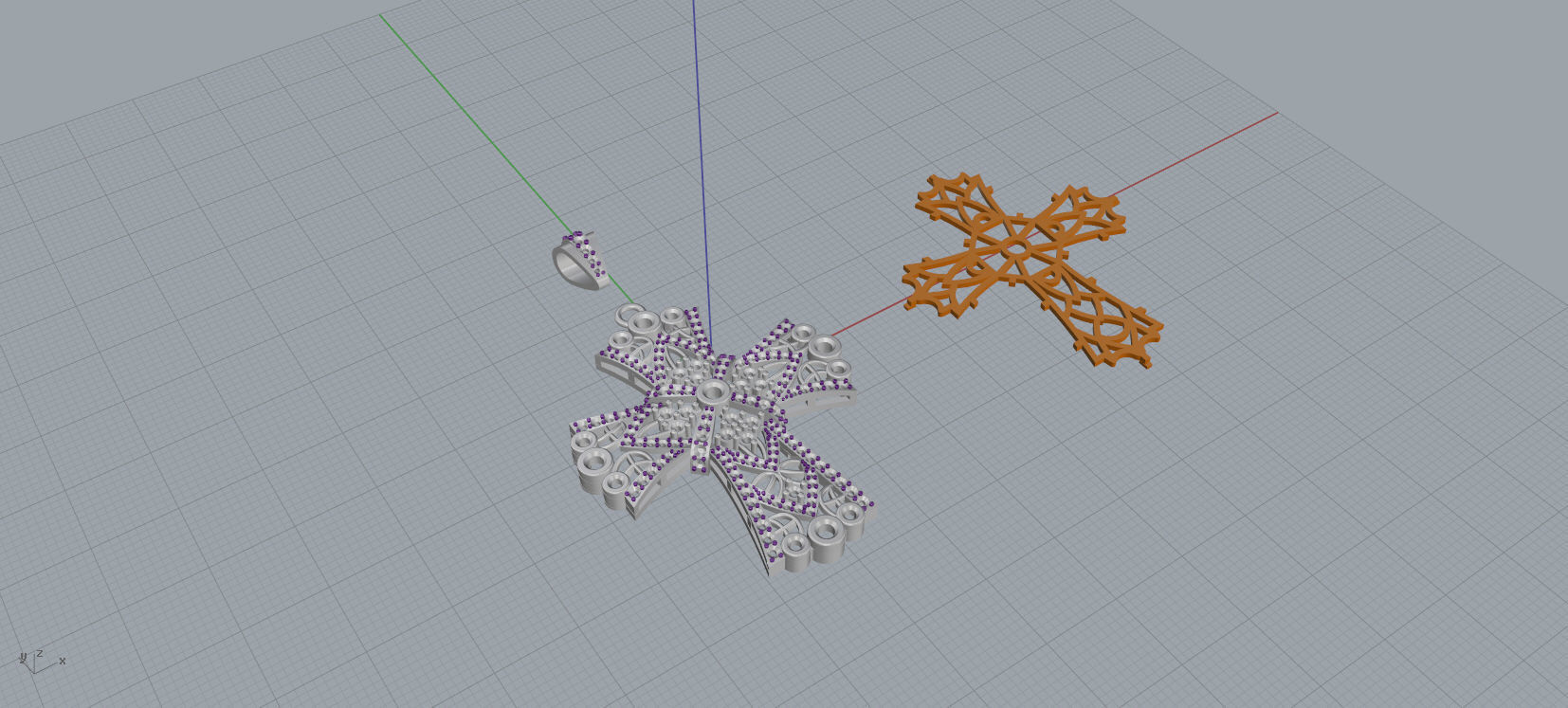 Diamond cross  3d print model A45 3D print model_13