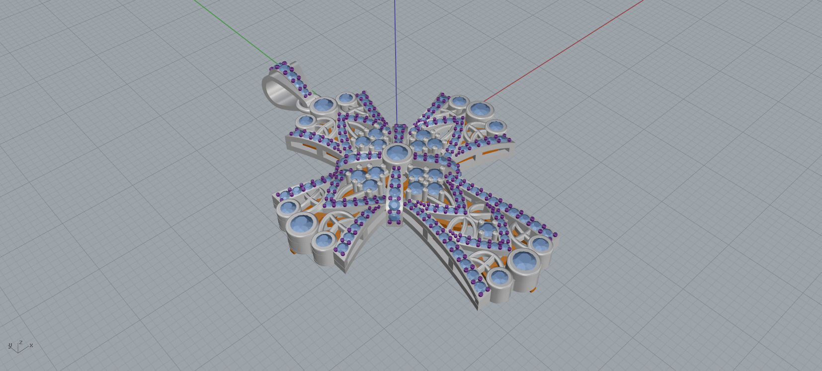 Diamond cross  3d print model A45 3D print model_10