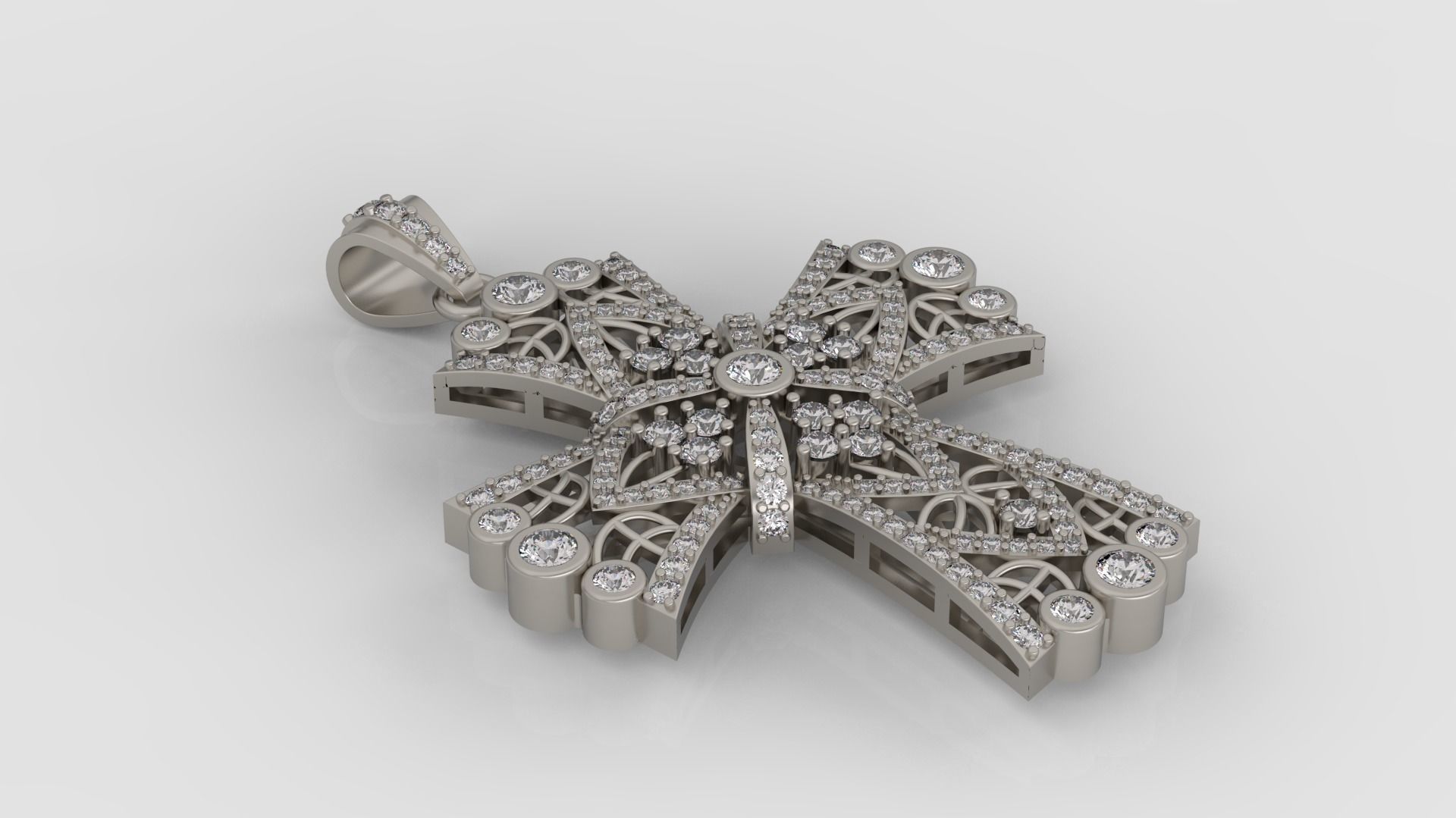 Diamond cross  3d print model A45 3D print model_3