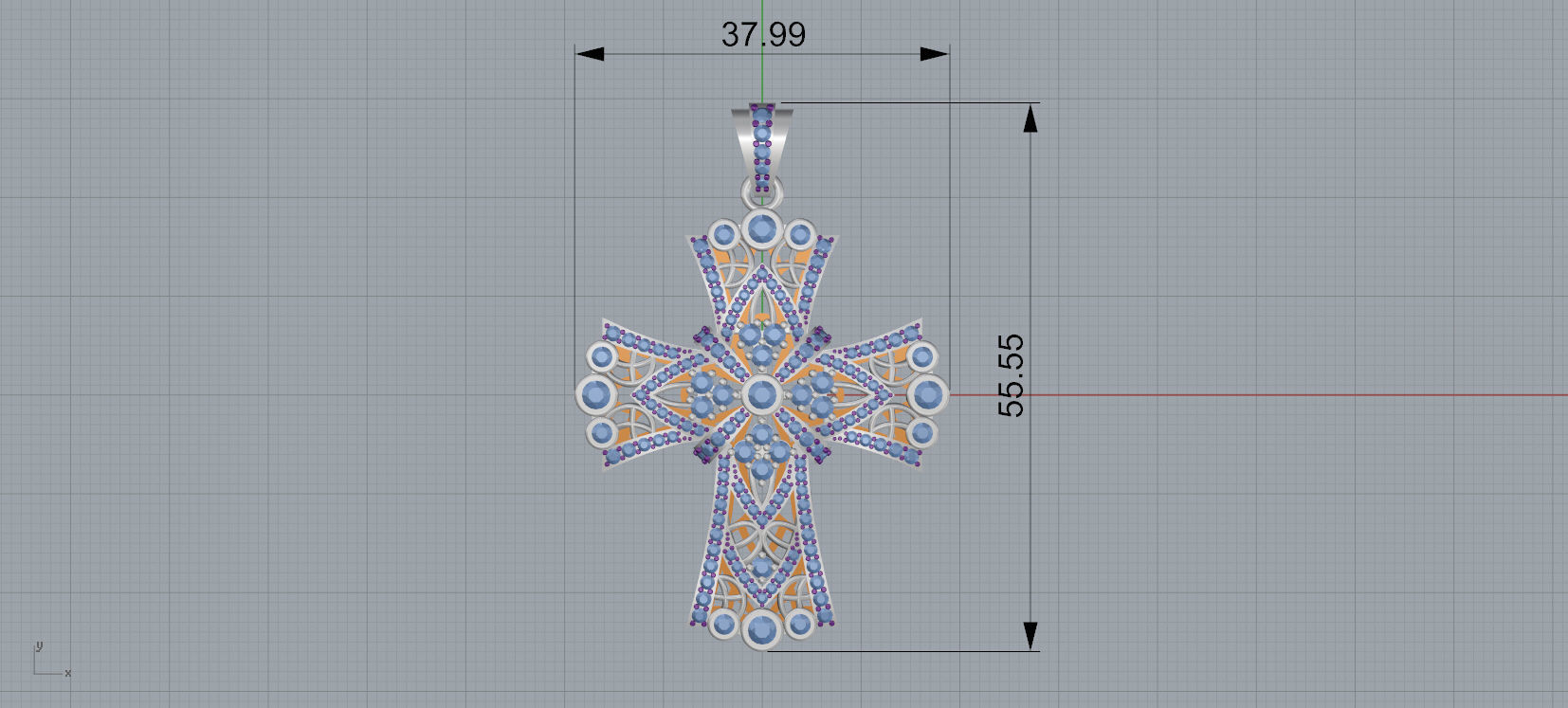 Diamond cross  3d print model A45 3D print model_7