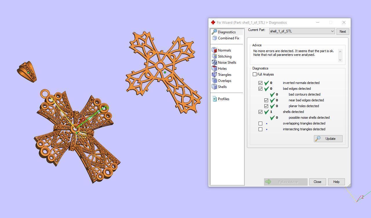 Diamond cross  3d print model A45 3D print model_4
