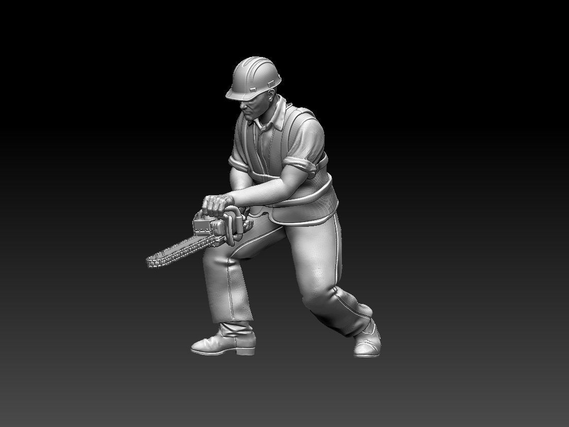 builders construction worker working on table 3D print model_36
