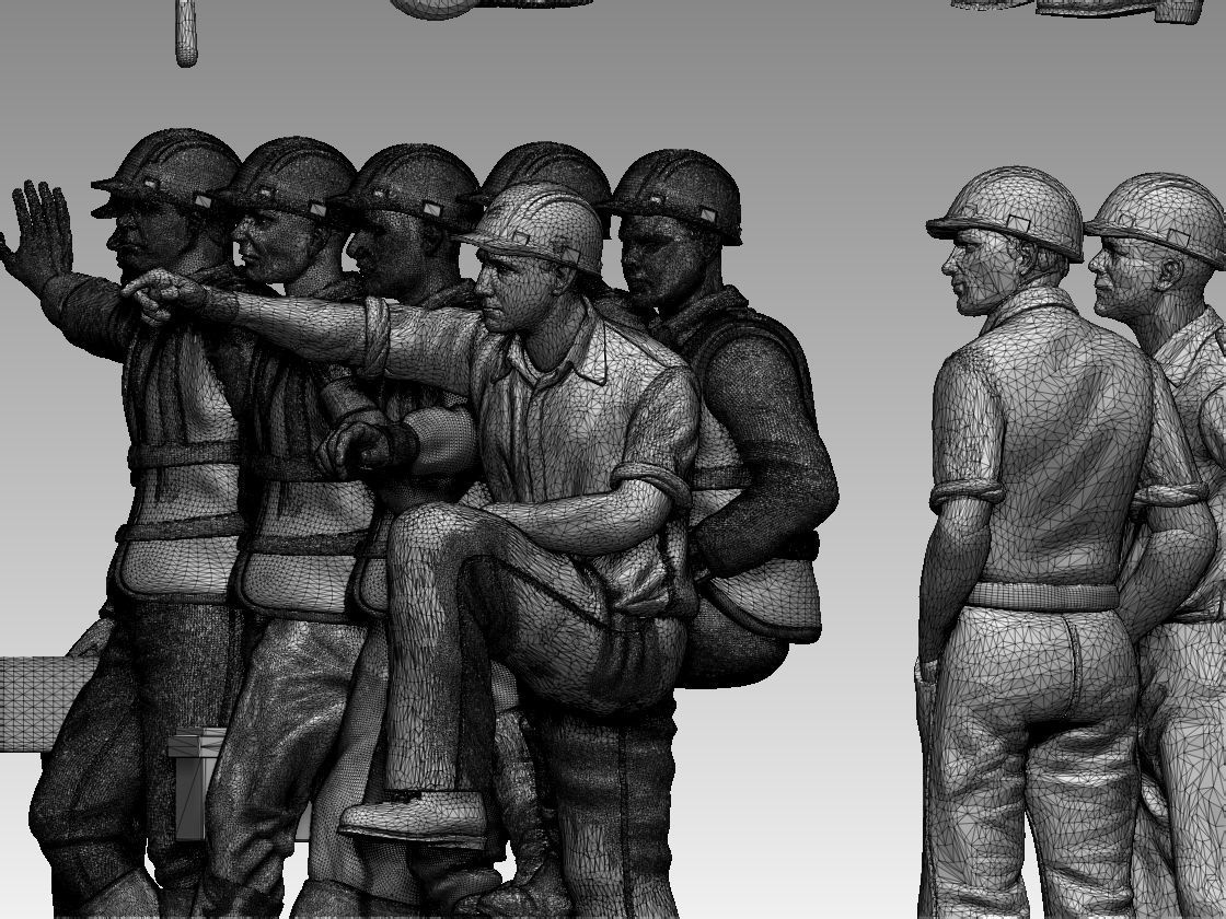 builders construction worker working on table 3D print model_9