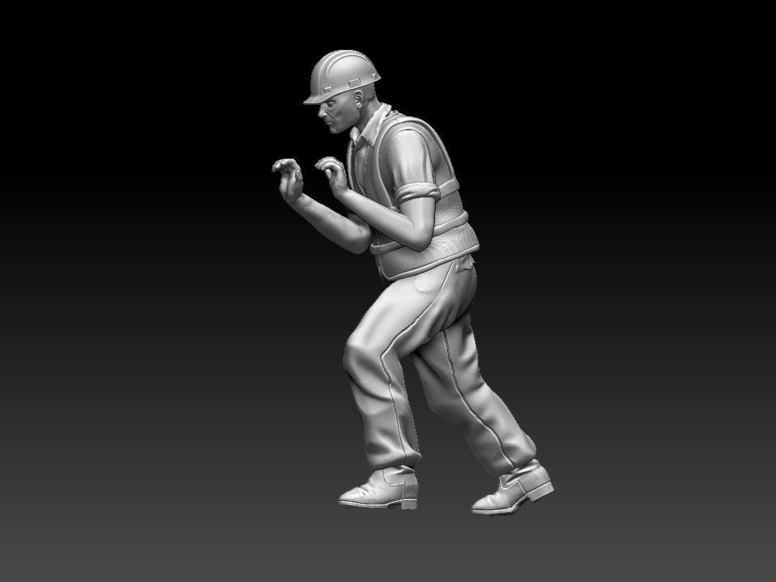 builders construction worker working on table 3D print model_34