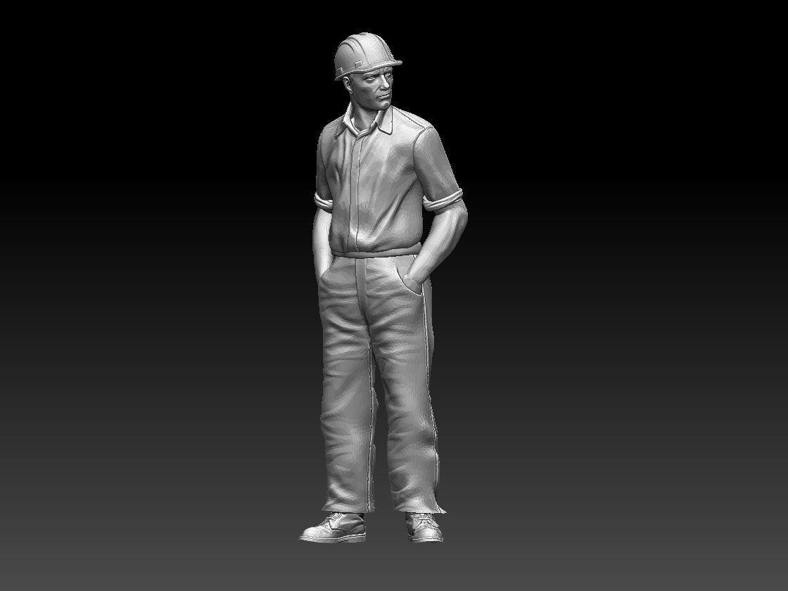 builders construction worker working on table 3D print model_25