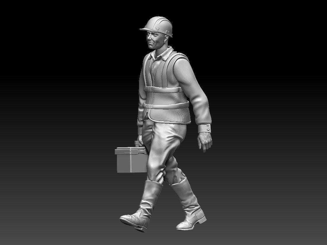 builders construction worker working on table 3D print model_28