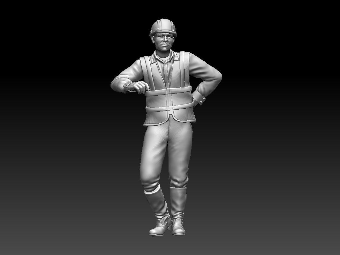 builders construction worker working on table 3D print model_24