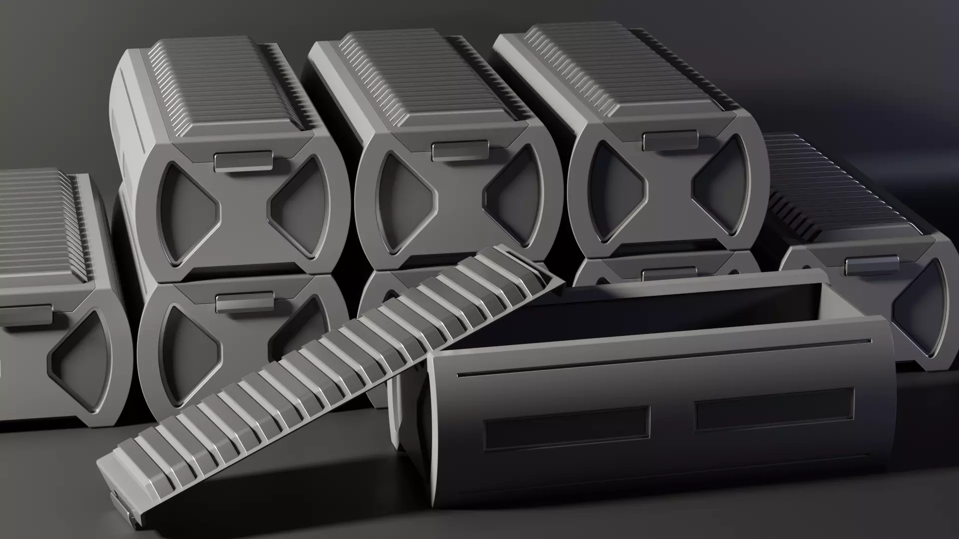 Sci Fi Cargo Container 3 3D model_0