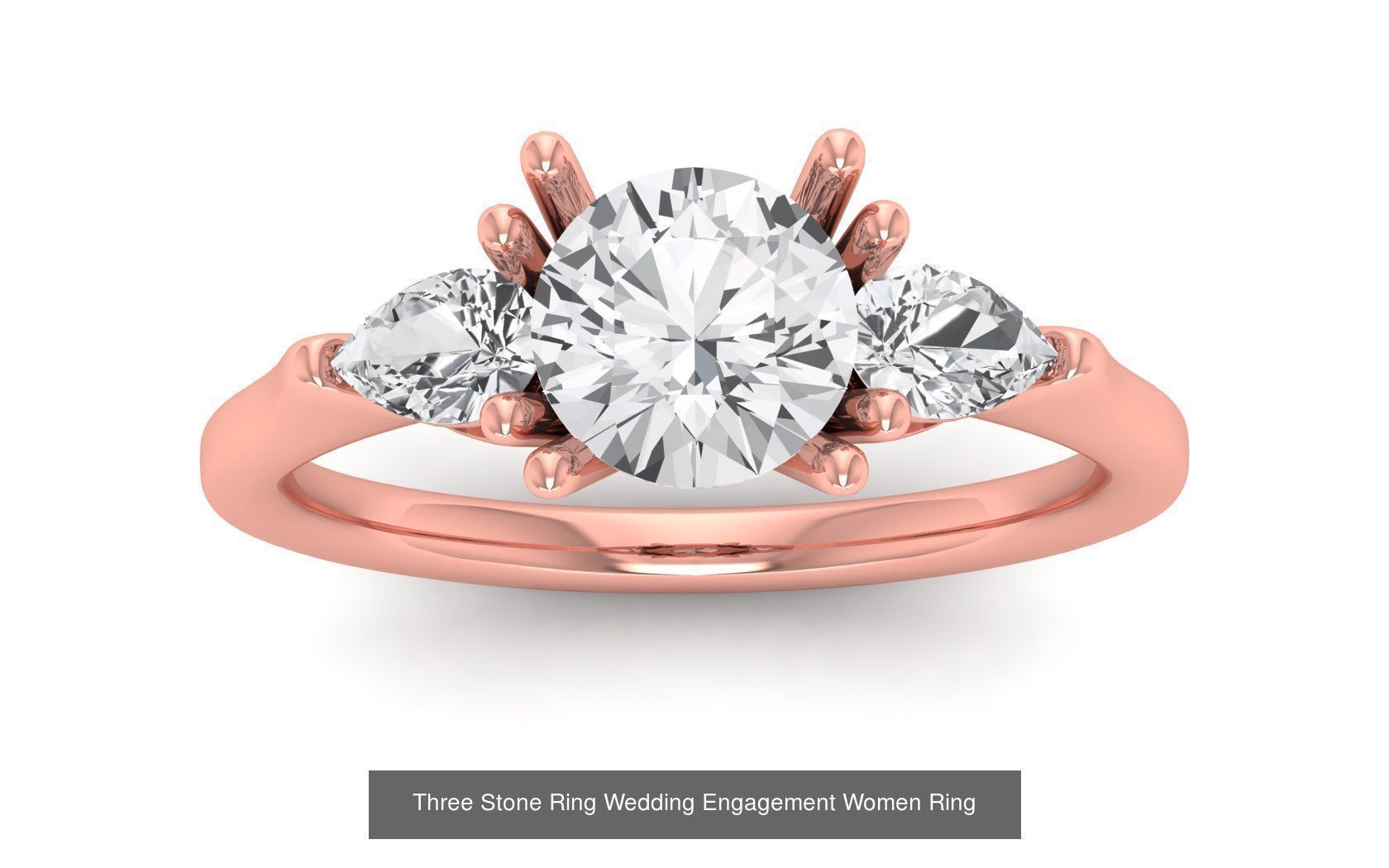 60 Three Stone Wedding Engagement Rings Collection _50