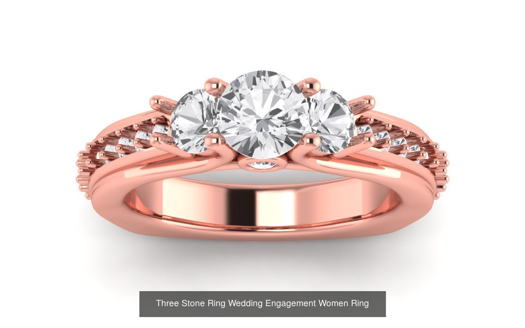 60 Three Stone Wedding Engagement Rings Collection _57
