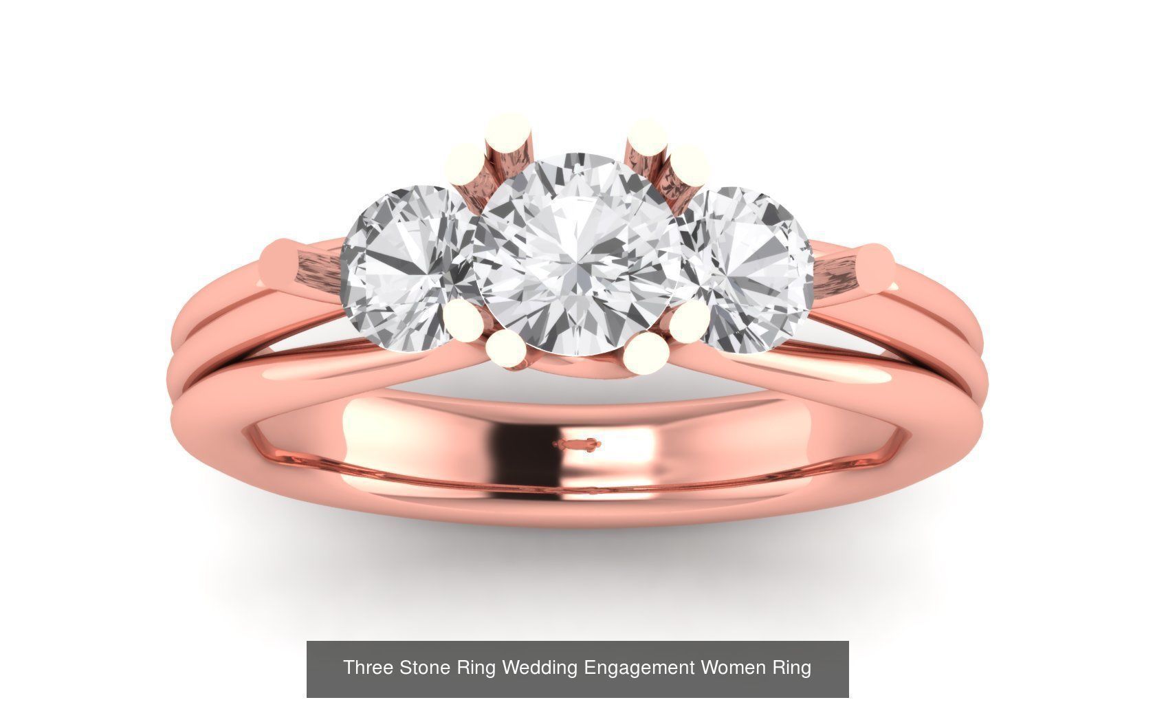 60 Three Stone Wedding Engagement Rings Collection _60