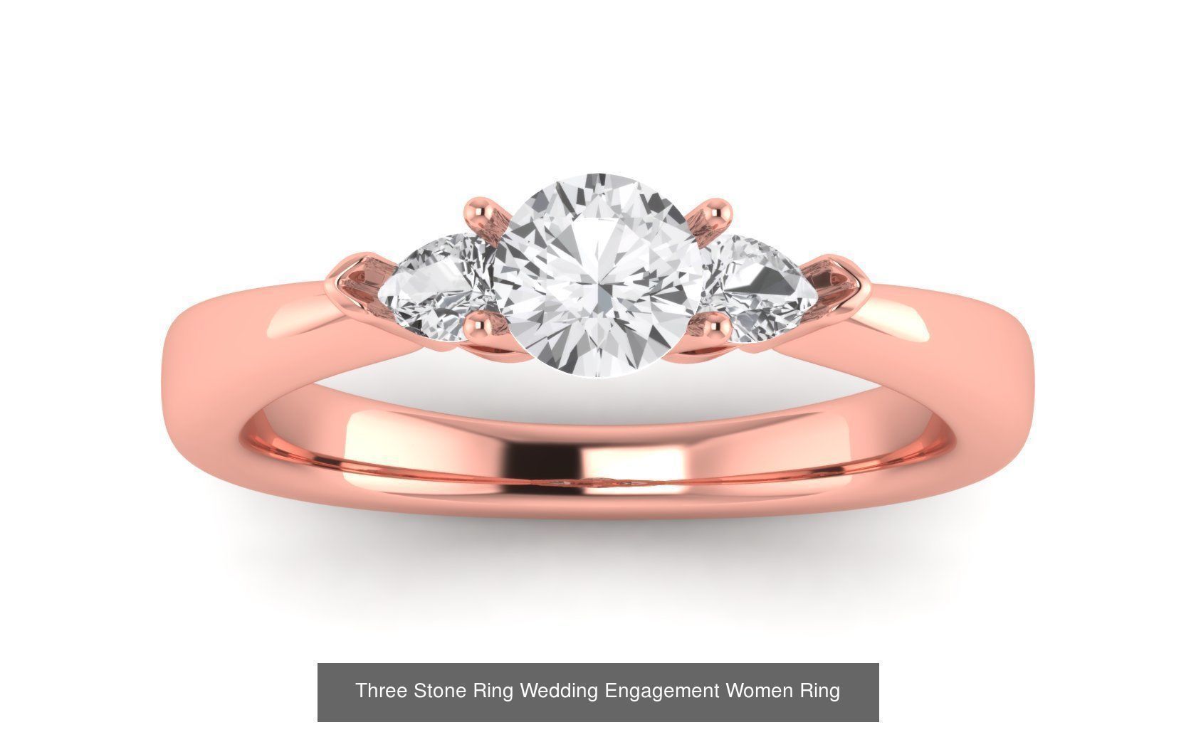 60 Three Stone Wedding Engagement Rings Collection _73