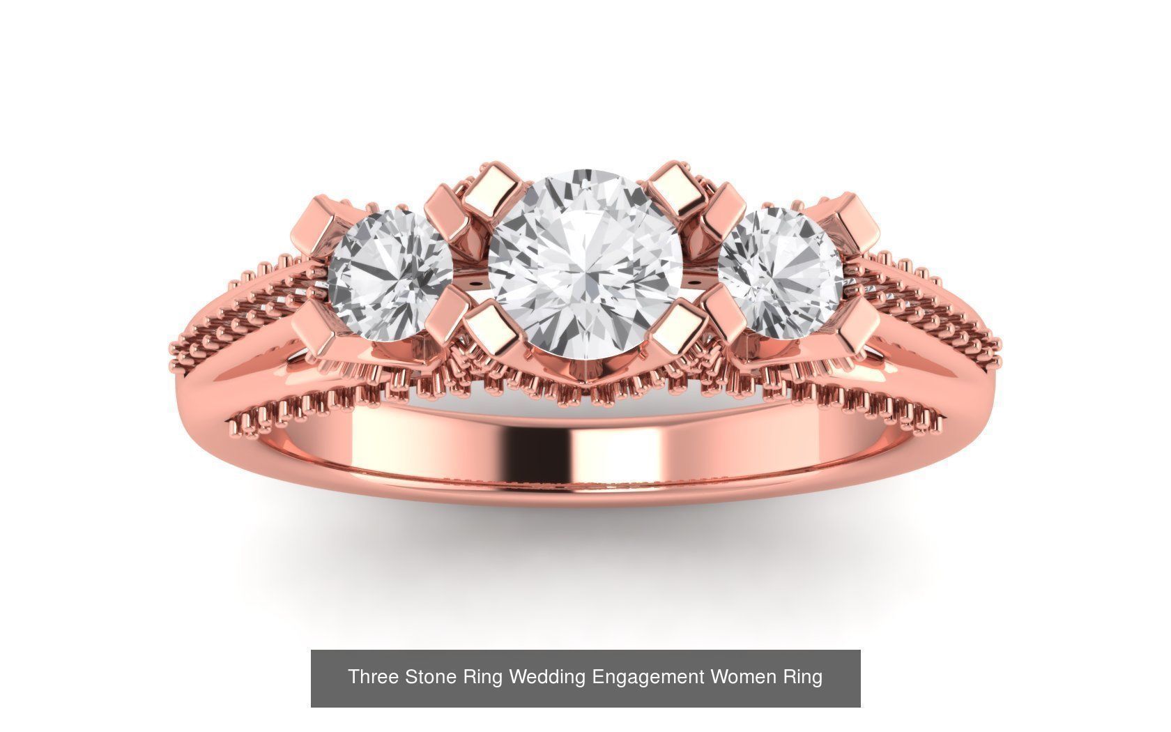 60 Three Stone Wedding Engagement Rings Collection _74