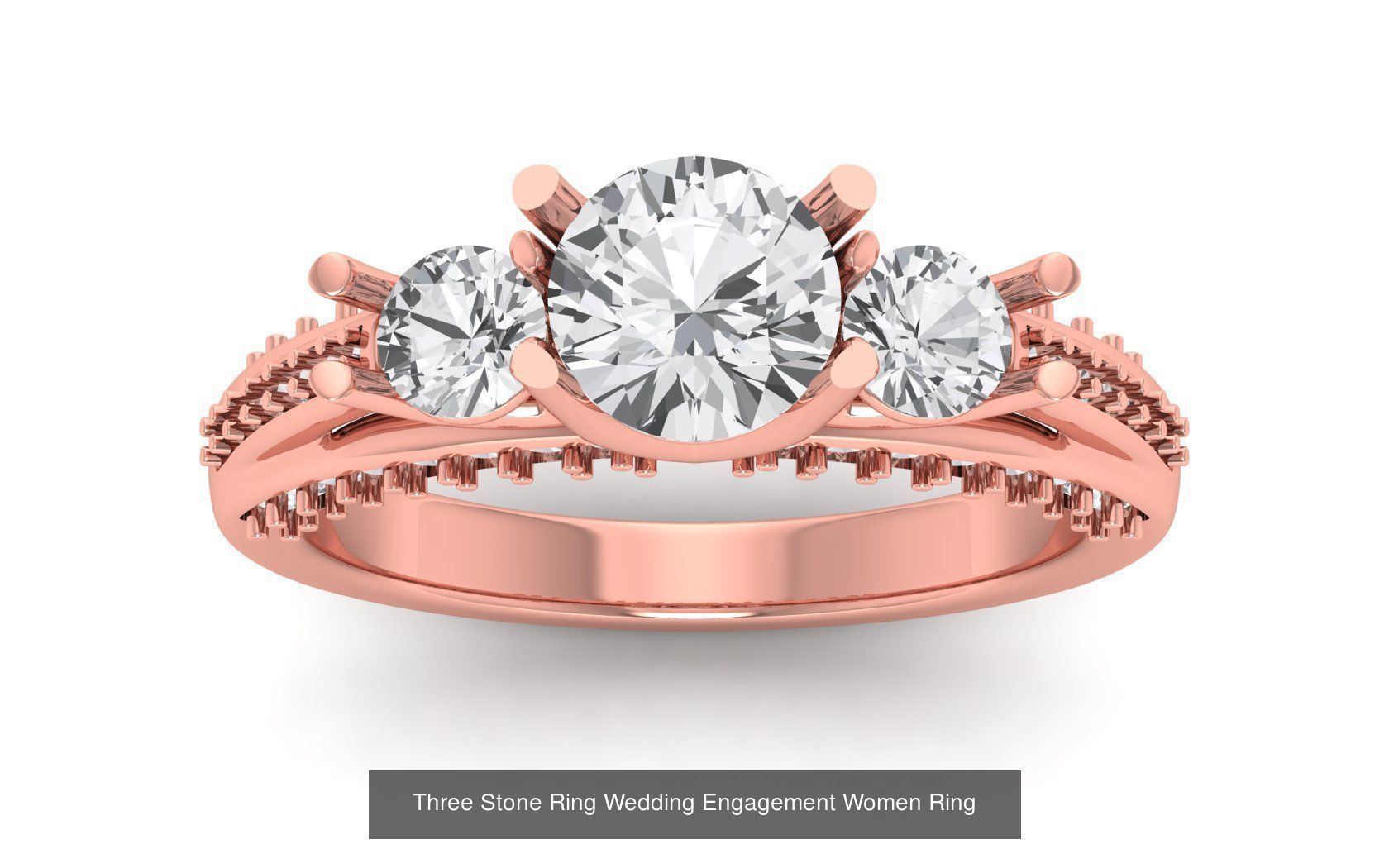 60 Three Stone Wedding Engagement Rings Collection _55