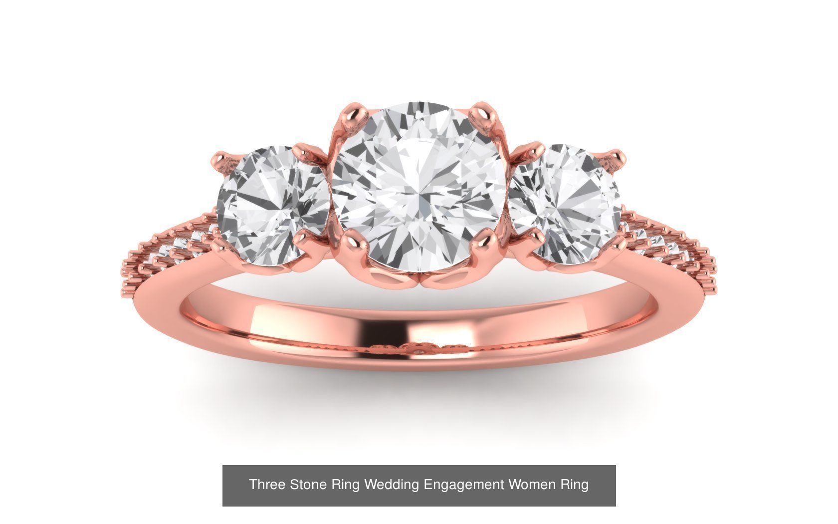 60 Three Stone Wedding Engagement Rings Collection _46