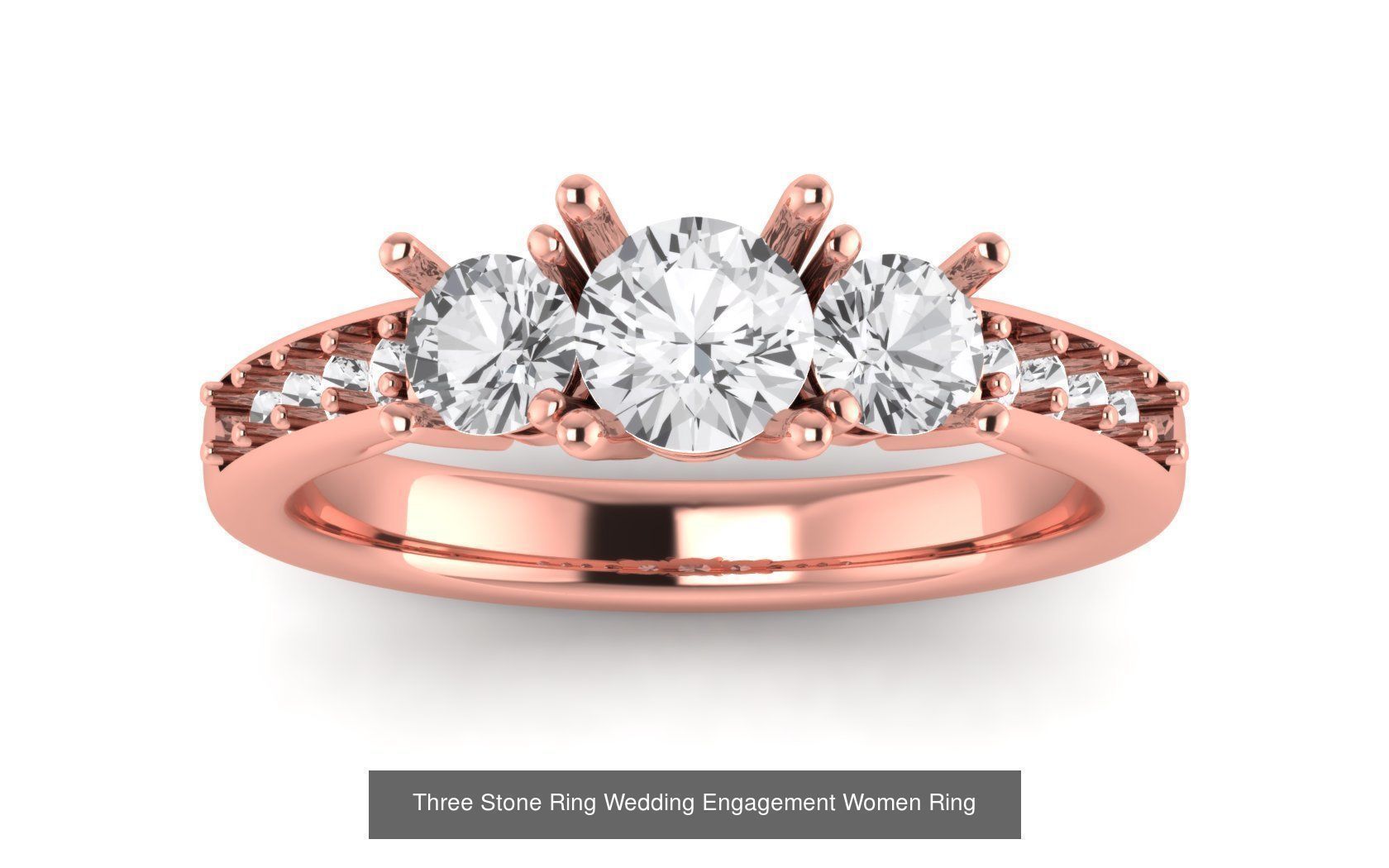 60 Three Stone Wedding Engagement Rings Collection _43