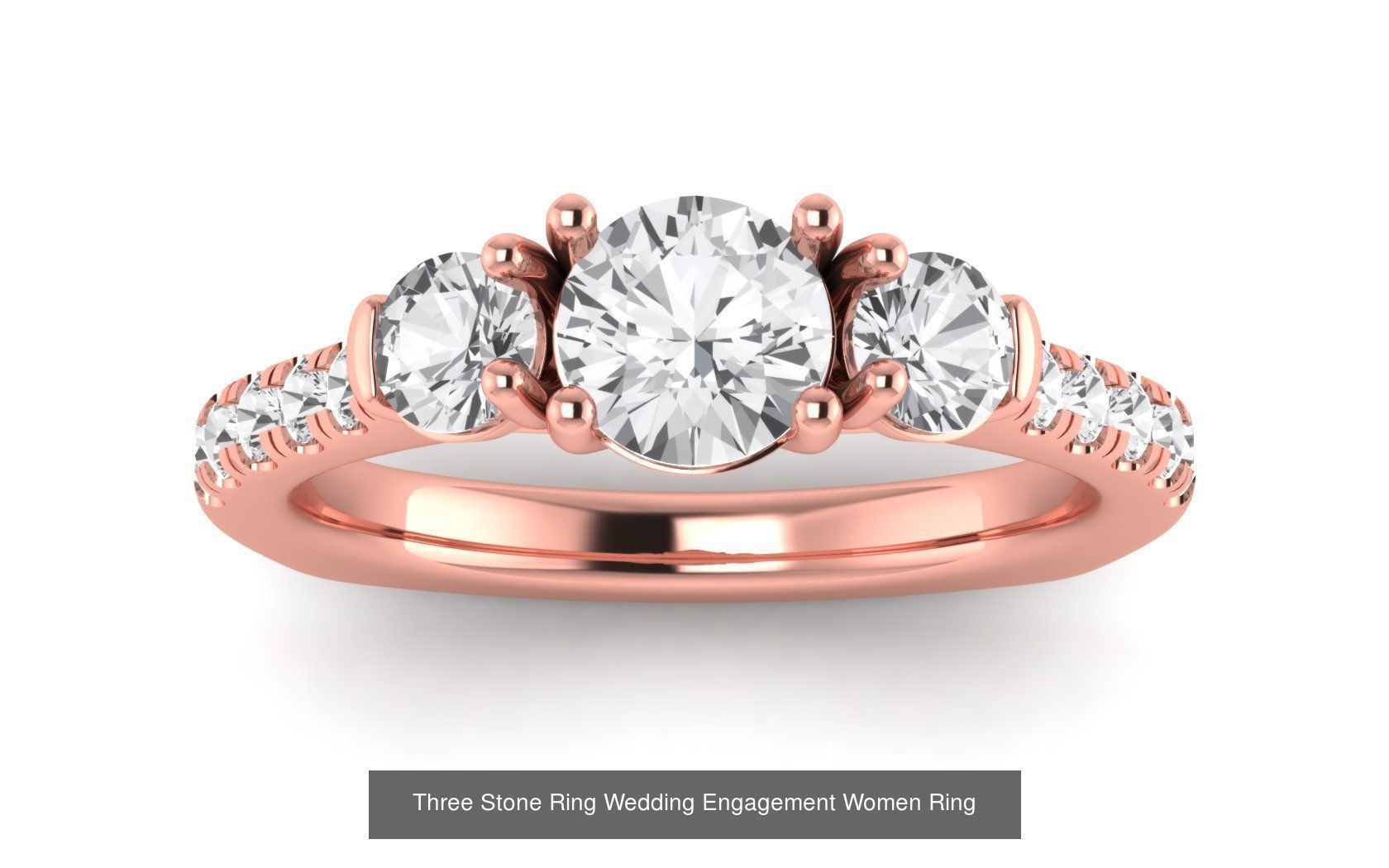 60 Three Stone Wedding Engagement Rings Collection _58