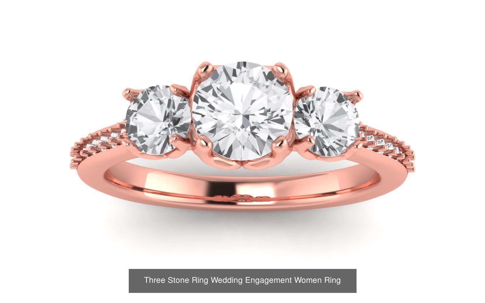 60 Three Stone Wedding Engagement Rings Collection _45
