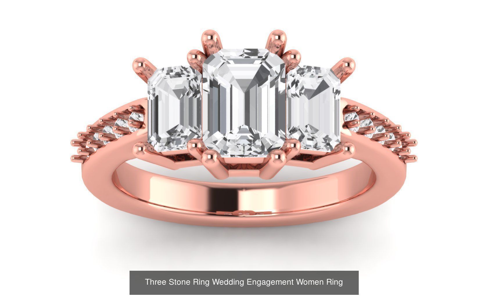 60 Three Stone Wedding Engagement Rings Collection _35