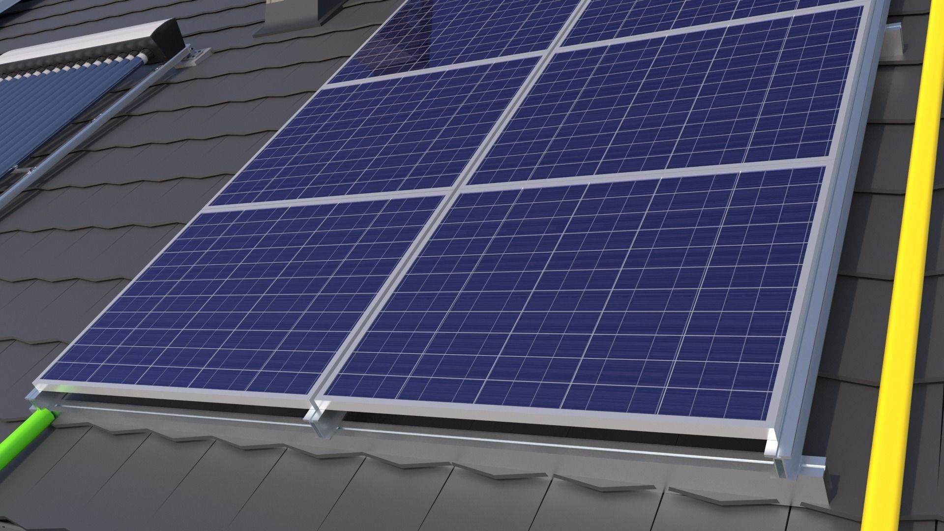 Home Solar Energy System 3D model_8