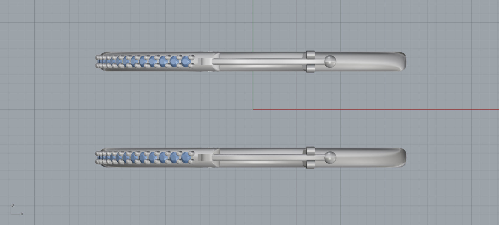 Diamond earrings 3D print model A 48 3D print model_7